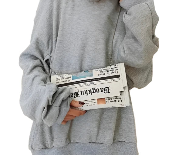 Small Newspaper Print Bag