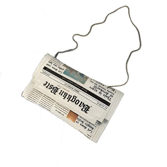 Small Newspaper Print Bag