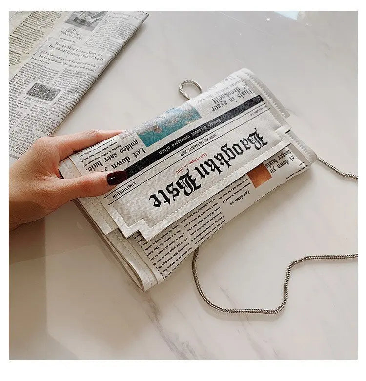 Small Newspaper Print Bag