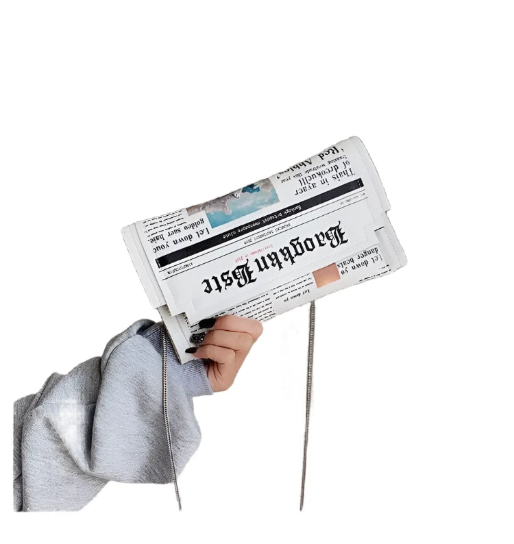 Small Newspaper Print Bag